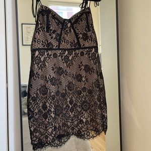 lace bustier mini dress